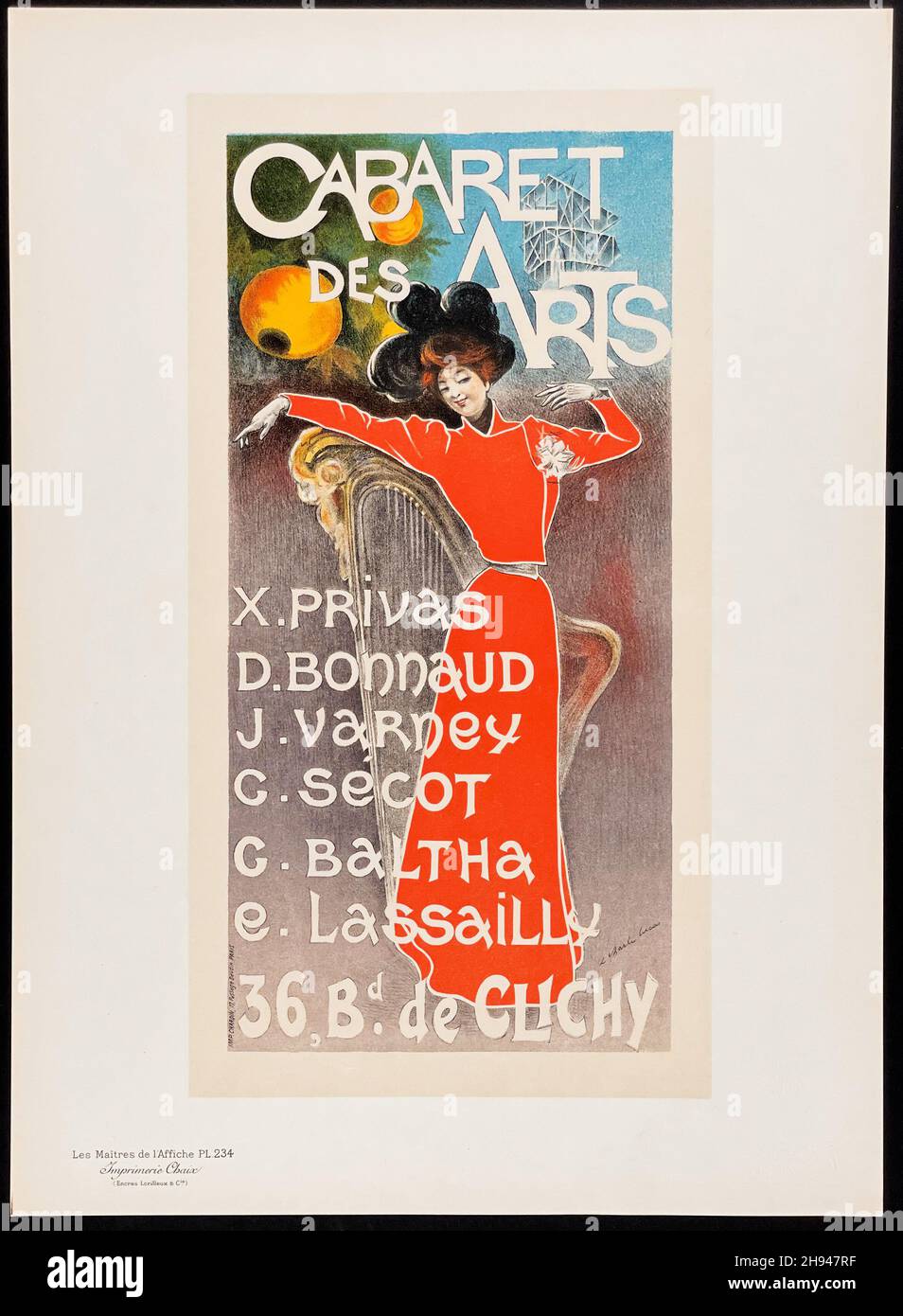 Maitres Affiches piatto 234 di Charles Lucas - Cabaret des Arts. Clichy. 1900. Foto Stock