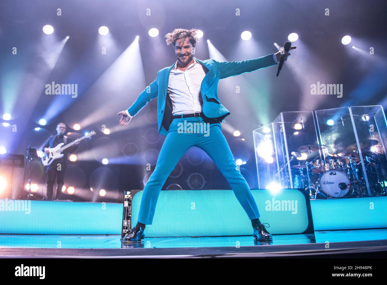 David Bisbal si esibisce al Palau Sant Jordi, Barcellona 25 novembre 2021. Fotografo: ALE Espaliat Foto Stock