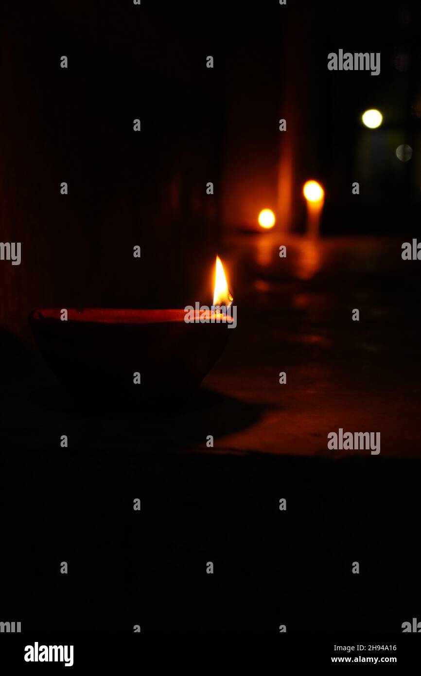 diwali diya immagini hd sfondi Foto Stock