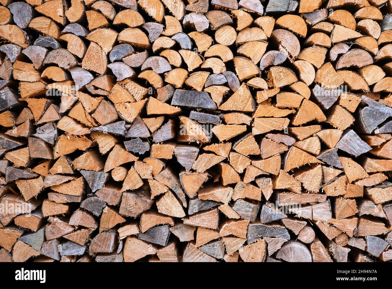 Lo sfondo da una catasta di legna da ardere Foto Stock