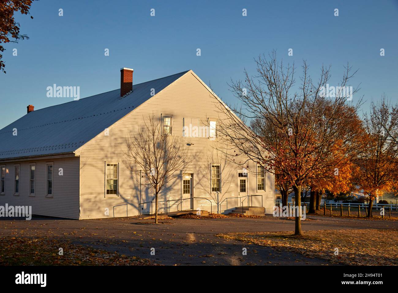 Old Order Mennonite Meeting House, Churchtown, Lancaster County, Pennsylvania, USA Foto Stock