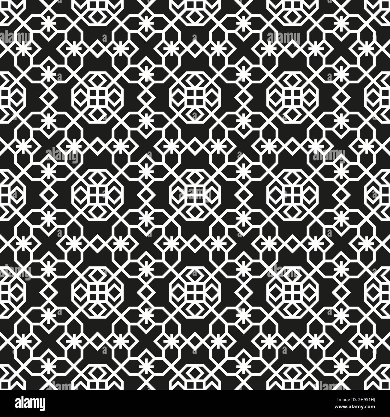 Pattern vettoriale senza giunture. Texture moderna ed elegante. Piastrelle geometriche ripetitive con elementi esagonali EPS Illustrazione Vettoriale
