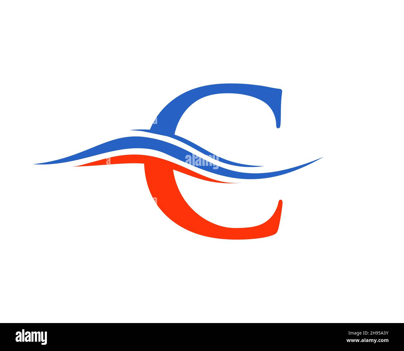 Logo del monogramma C. C Logo per il branding di lusso. Logo lettera C. Illustrazione Vettoriale