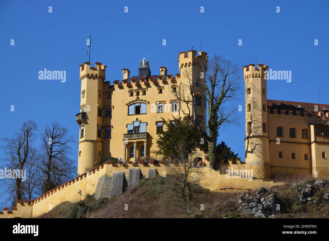 Castello bavarese di Hohenschwangau Foto Stock