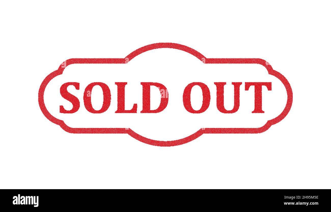 Timbro con testo esaurito all'interno, illustrazione vettoriale Illustrazione Vettoriale