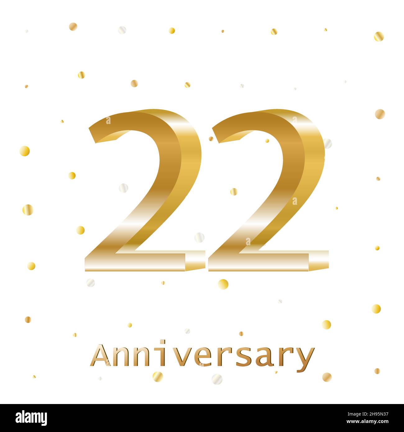 Anni Golden Anniversary Vector Logo Design. Modello poster per le celebrazioni. Illustrazione Vettoriale