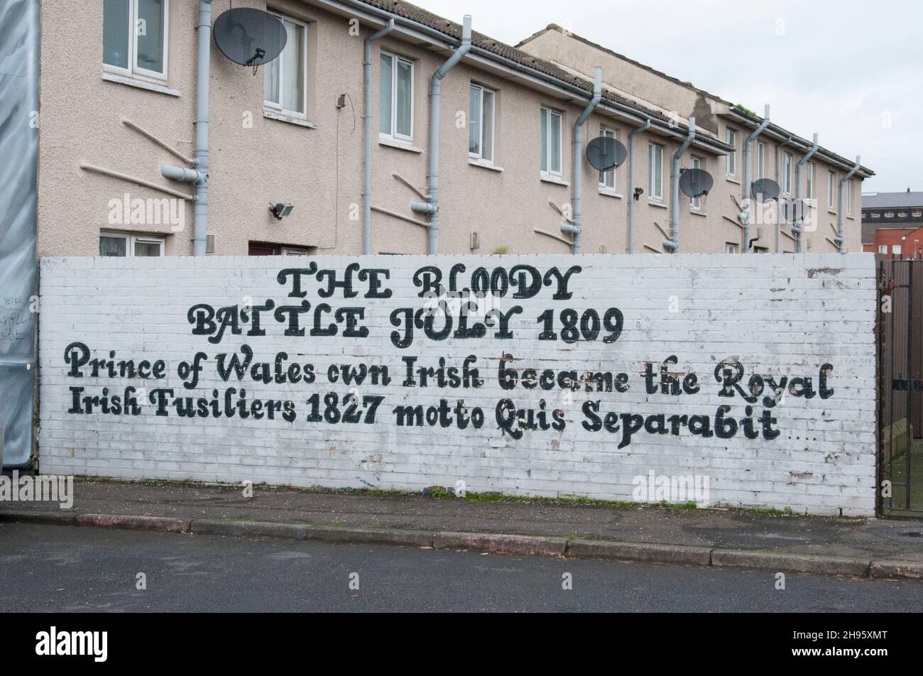 Omicidi propagandistici lealisti a Shankill protestante a Belfast, Irlanda del Nord. Foto Stock