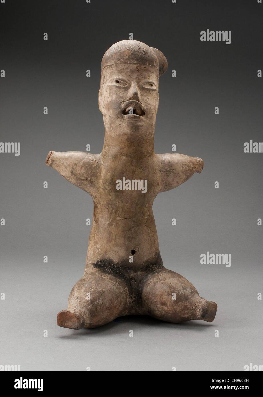 Figurina seduta, c. 500 a.C. Tlatilco, periodo preclassico, Tlapacoya, Messico. Foto Stock