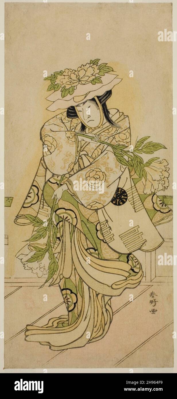 L'attore Nakamura Nakazo i in una danza Shak-kyo nella rappresentazione AIOI Jishi, ha suonato al Teatro Ichimura nel quarto mese, 1784, c.. 1784. Foto Stock L'attore Nakamura Nakazo i in una danza Shak-kyo nella rappresentazione AIOI Jishi, ha suonato al Teatro Ichimura nel quarto mese, 1784, c.. 1784. Foto Stock