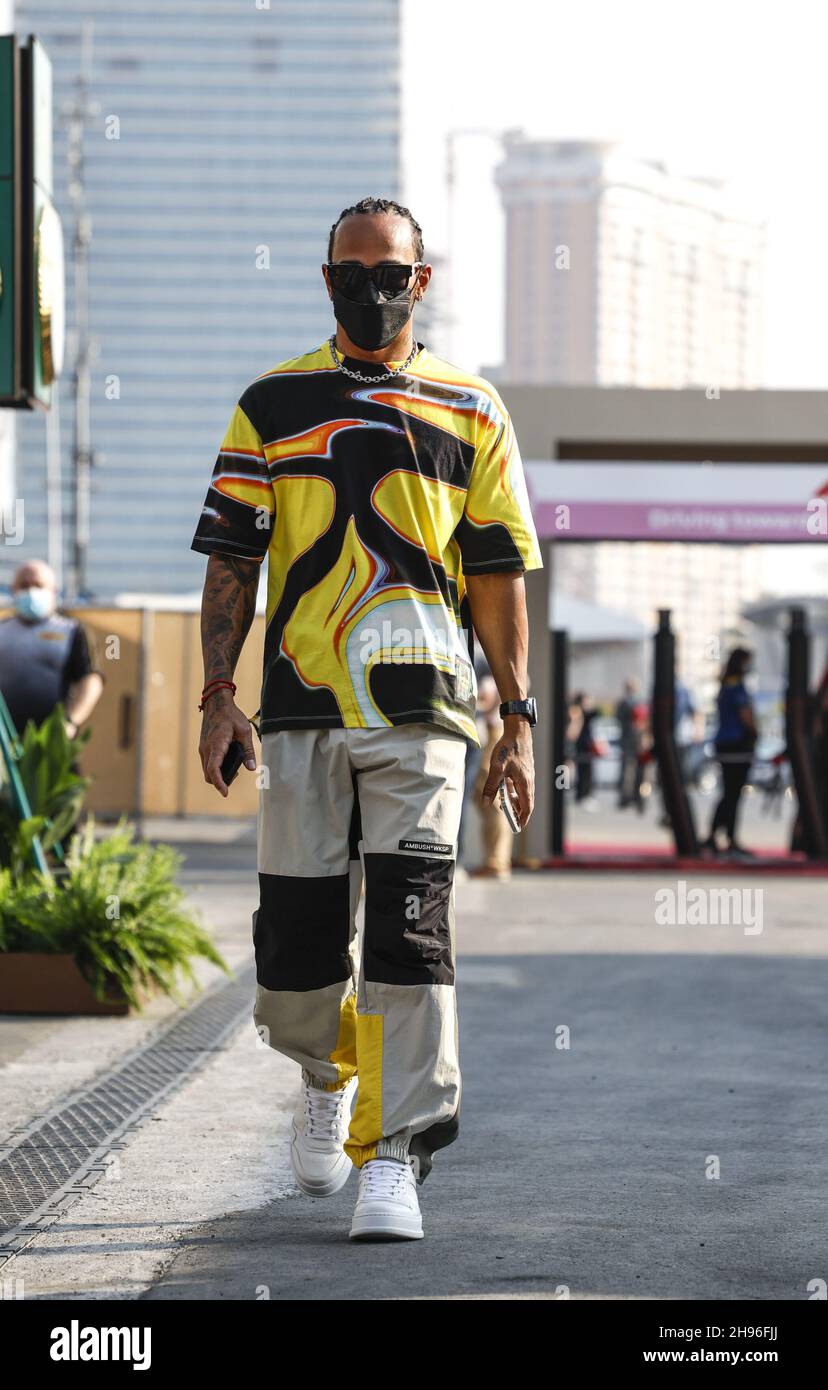 HAMILTON Lewis (gbr), Mercedes AMG F1 GP W12 e Performance, ritratto durante la Formula 1 stc Saudi Arabian Grand Prix 2021, 21esimo round del FIA Formula uno World Championship 2021 dal 3 al 5 dicembre 2021 sul circuito Jeddah Corniche, a Jeddah, Arabia Saudita - Foto: DPPI/DPPI/LiveMedia Foto Stock