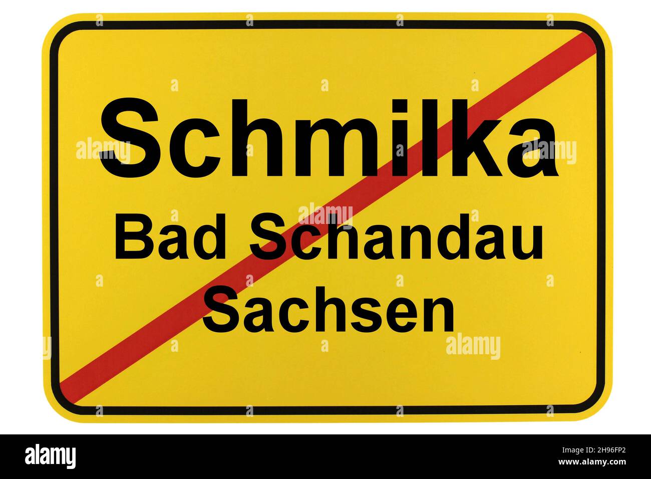 Illustrazione eines Namensschildes von Schmilka in Sachsen Foto Stock