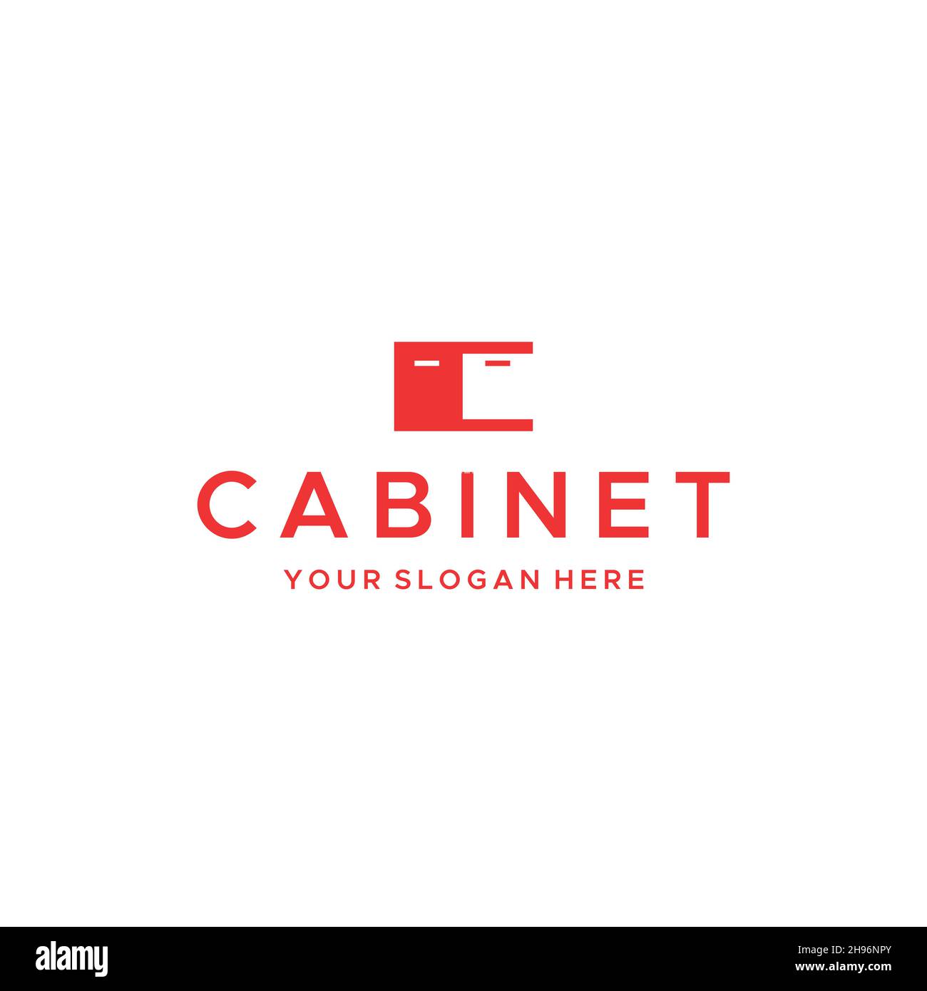 Logo minimalista design iniziale C CABINET logo Illustrazione Vettoriale