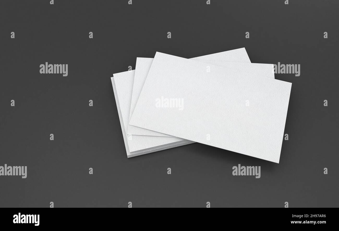 Rendering minimale in 3d dei biglietti da visita per la progettazione grafica. Foto Stock