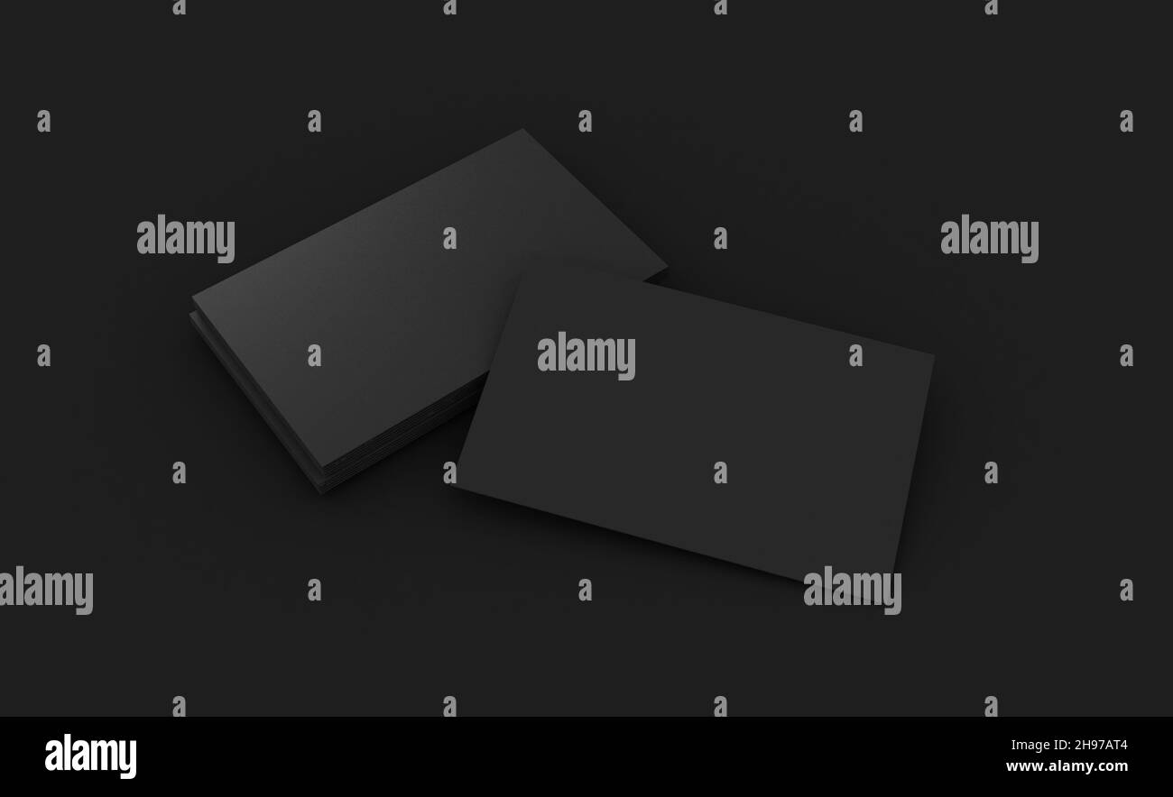 Rendering minimale in 3d dei biglietti da visita per la progettazione grafica. Foto Stock