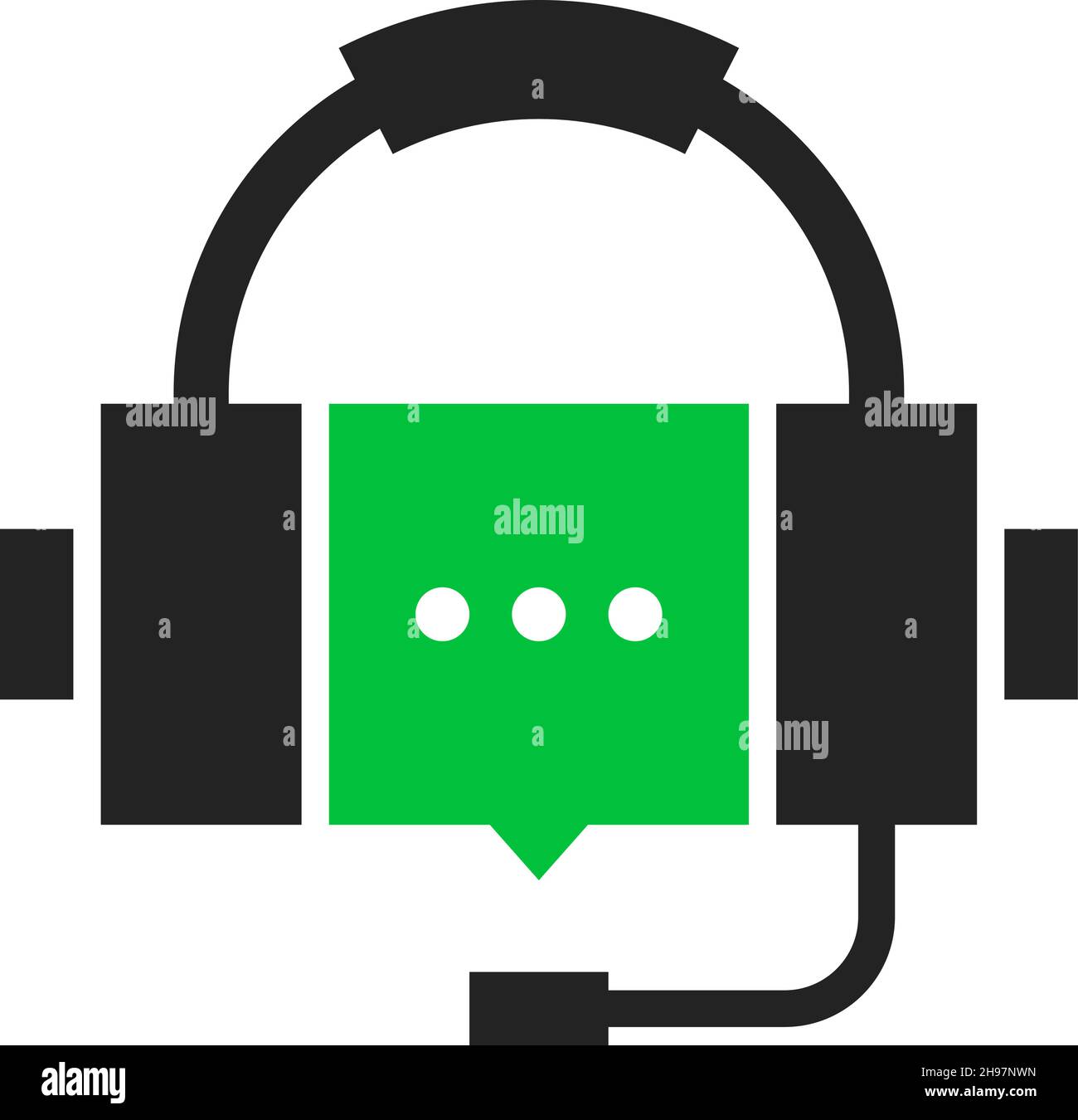 logo astratto della hotline con buble Illustrazione Vettoriale