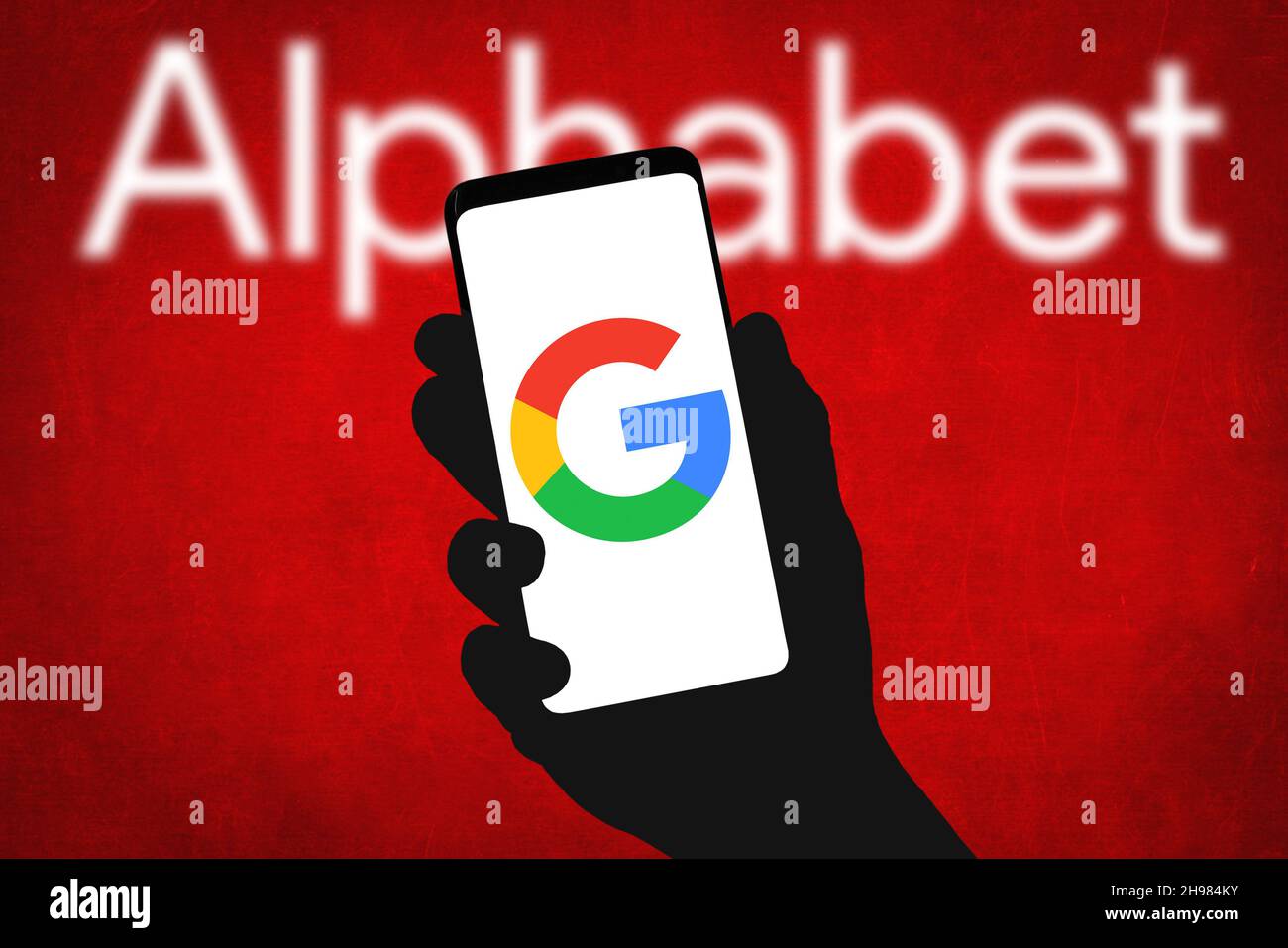 Alfabeto il logo di Google Foto Stock