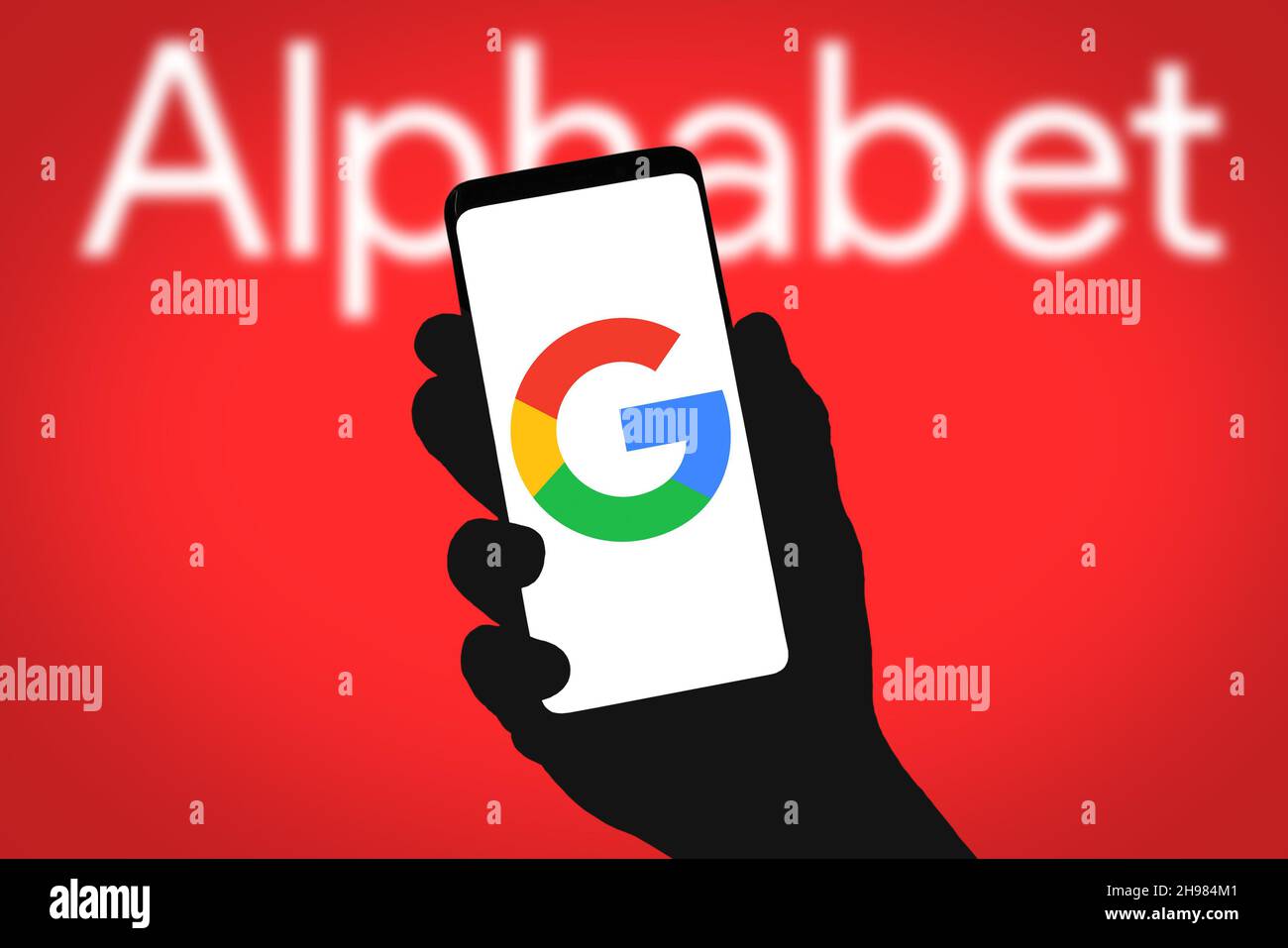 Alfabeto il logo di Google Foto Stock