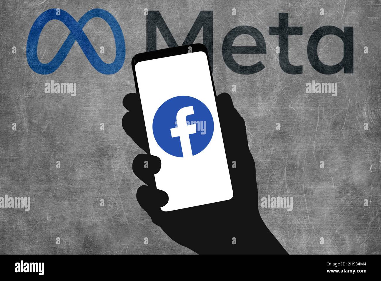 Nome della nuova società Facebook - Meta Platforms Foto Stock