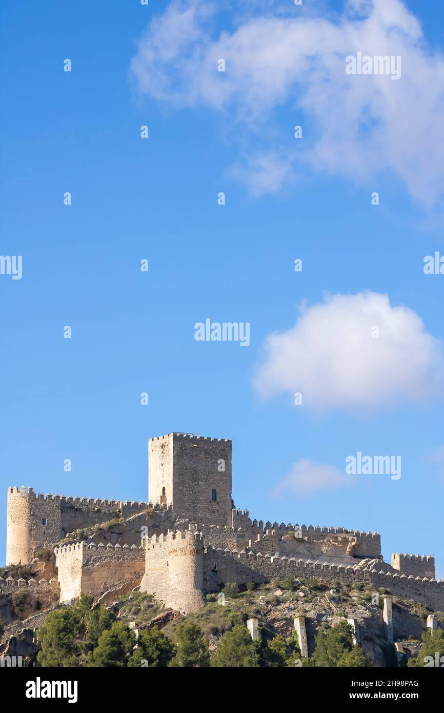 Il Castello di Almansa (in spagnolo: Castillo de Almansa) è un castello situato in Almansa, Spagna. Foto Stock