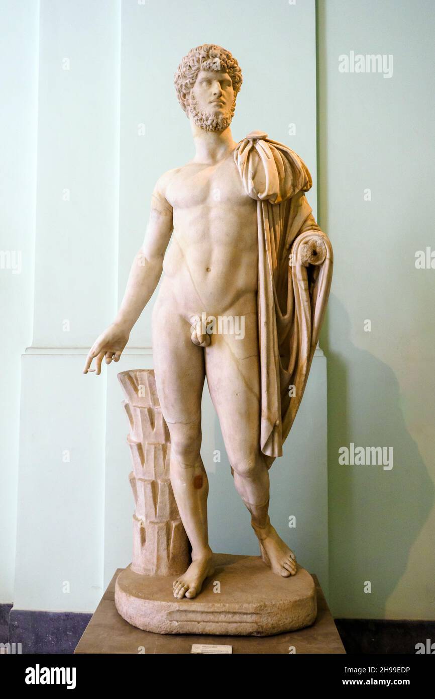 Ritratto di Lucius Aurelio Verus (130 – 169) imperatore romano dal 161 fino alla sua morte nel 169 con un corpo dei Diomedes Foto Stock