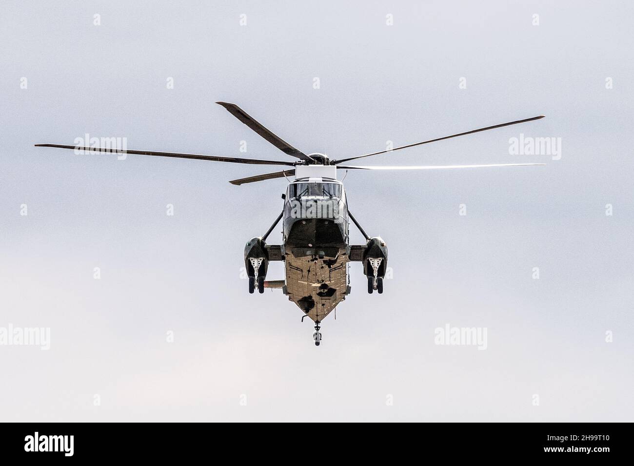 Washington, Stati Uniti. 05 dicembre 2021. Il Presidente e la prima Signora tornano alla Casa Bianca via Marine One. Credit: SOPA Images Limited/Alamy Live News Foto Stock