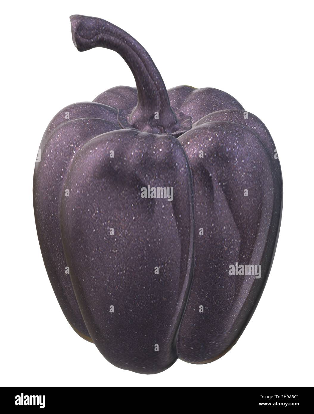 Spumante Grey Bell Pepper metallo lucido decorazione Figurine Illustrazione Vettoriale