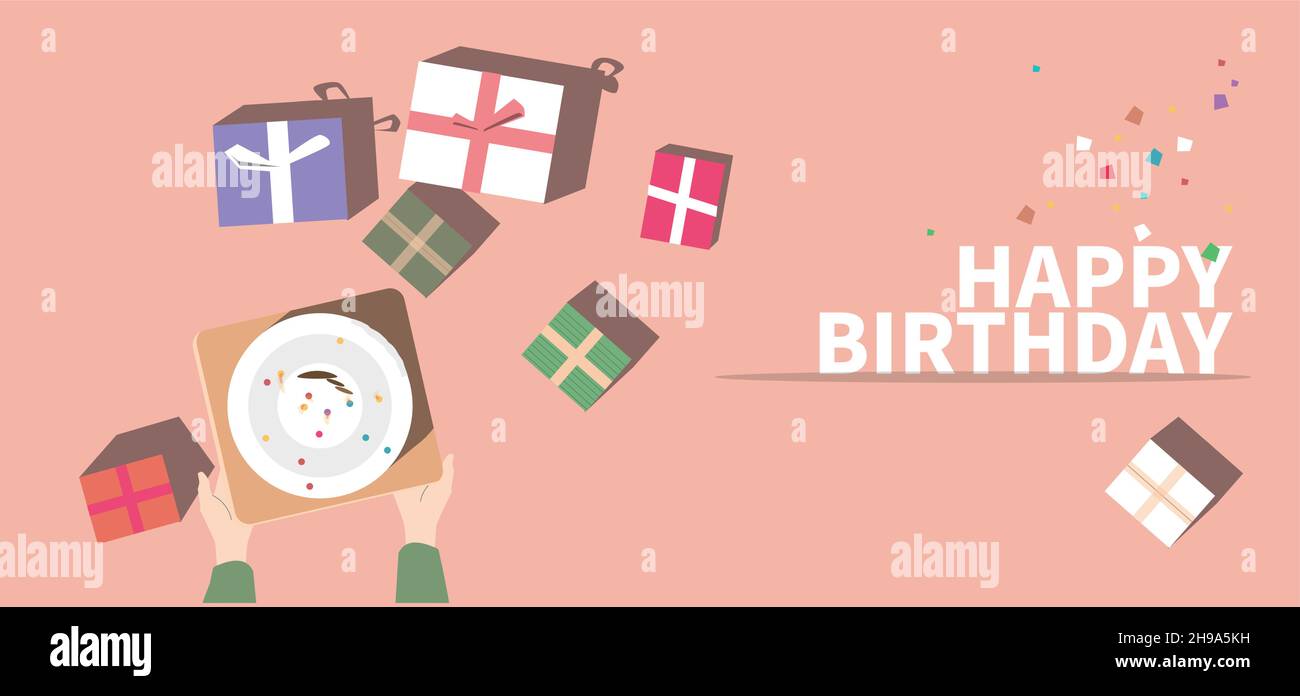 Illustrazione dello spazio di lavoro sulla scrivania. Vista dall'alto sul tavolo. Illustrazione Vettoriale