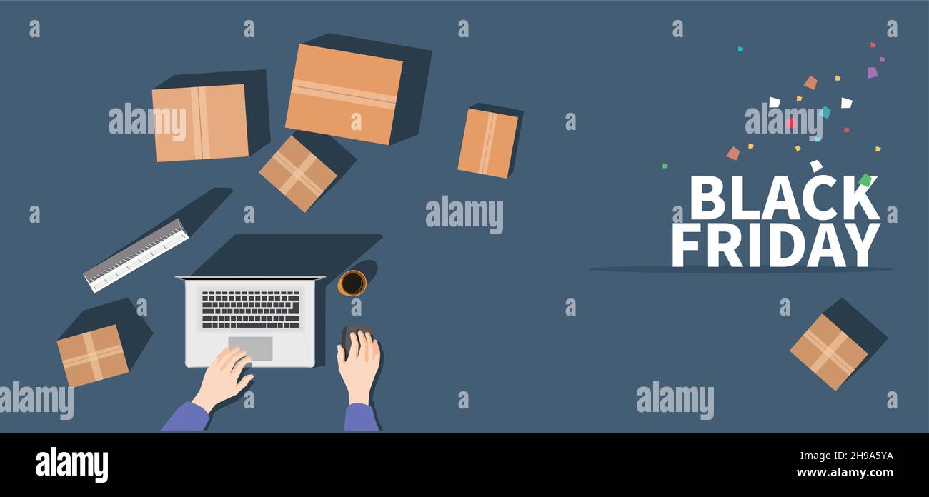 Illustrazione dello spazio di lavoro sulla scrivania. Vista dall'alto sul tavolo. Illustrazione Vettoriale