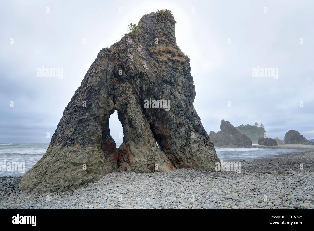 Ruby Beach al tramonto, Olympic National Park, Washington state, USA Foto Stock