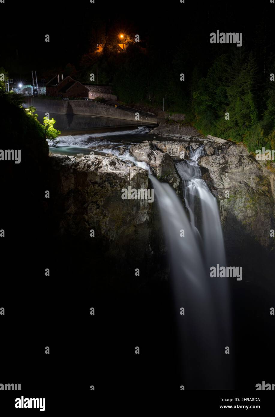 Snoqualmie Falls, nello Stato di Washington, USA Foto Stock