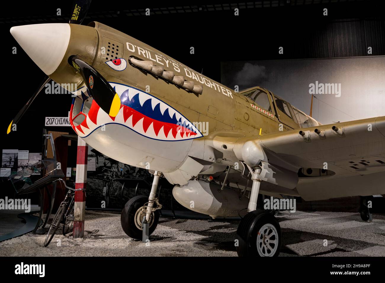Curtiss P-40N Warhawk al Museum of Flight, Seattle, Washington state, USA Foto Stock