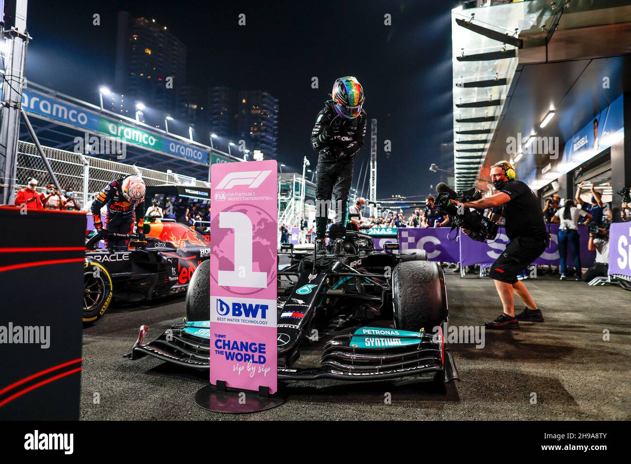 Jeddah, Arabia Saudita. 5 dicembre 2021. 44 Lewis Hamilton (GBR, Mercedes-AMG Petronas F1 Team), Gran Premio di F1 dell'Arabia Saudita al circuito di Jeddah Corniche il 5 dicembre 2021 a Jeddah, Arabia Saudita. (Foto di HOCH ZWEI) Credit: dpa/Alamy Live News Foto Stock