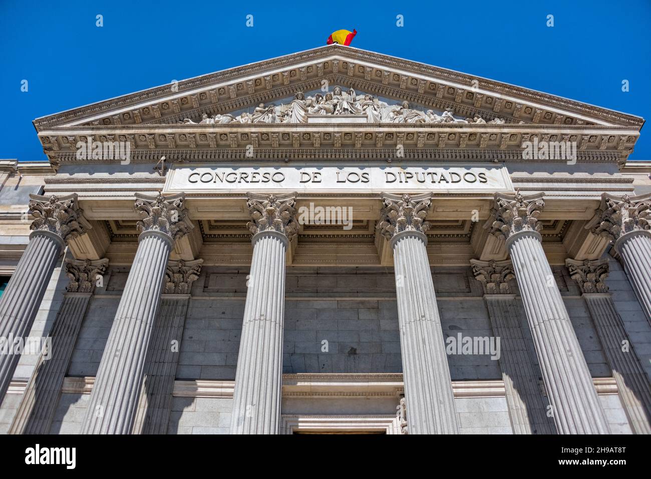Congresso dei deputati, sede del Parlamento spagnolo, Madrid, Spagna Foto Stock