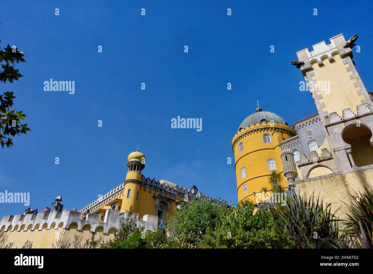 Pena Palace di Sintra, patrimonio mondiale dell'UNESCO, Portogallo Foto Stock