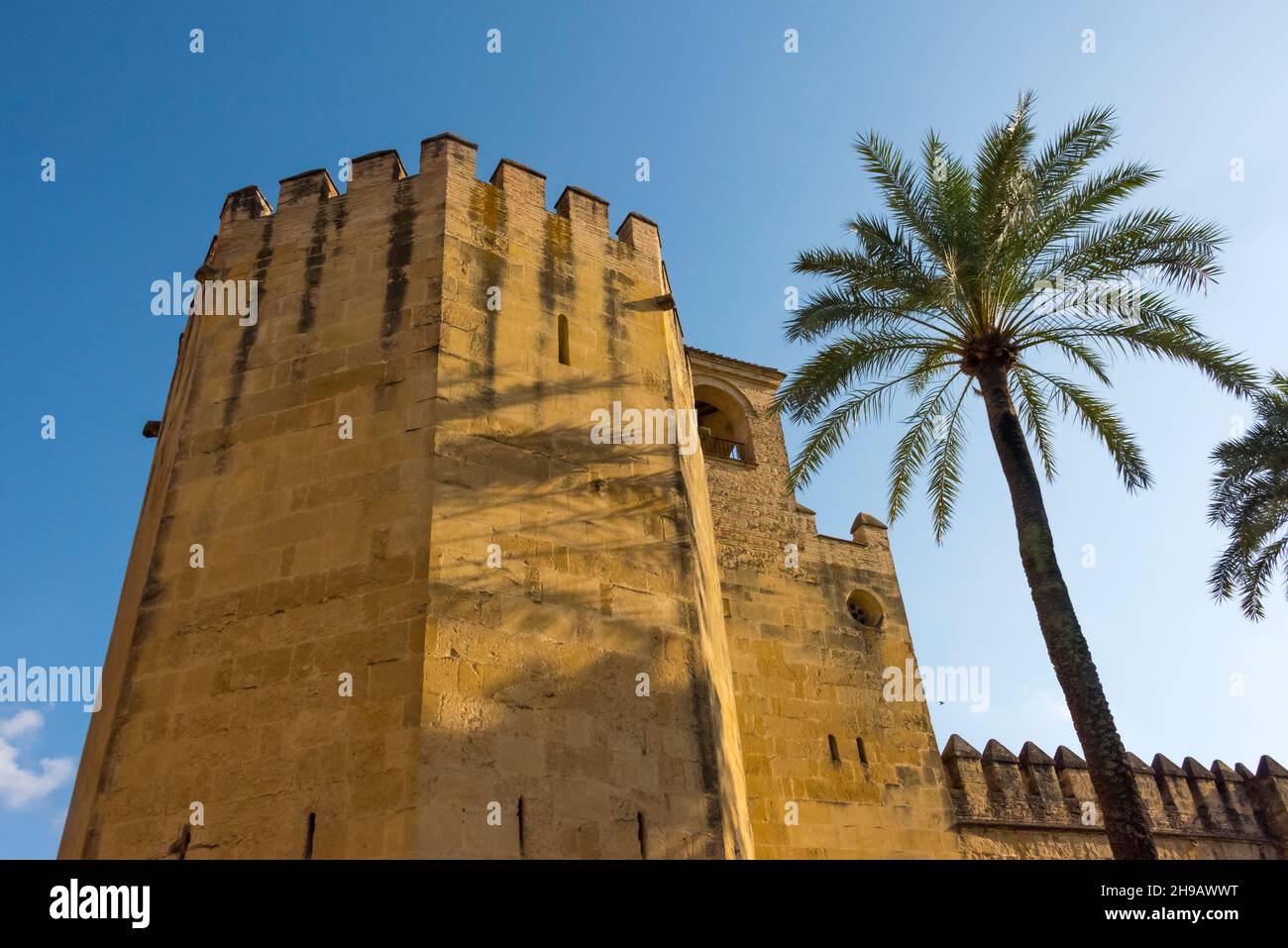 Alcazar de los Reyes Cristianos (Castello dei monarchi cristiani), noto anche come Alcazar di Cordoba, Provincia di Cordoba, Spagna Foto Stock