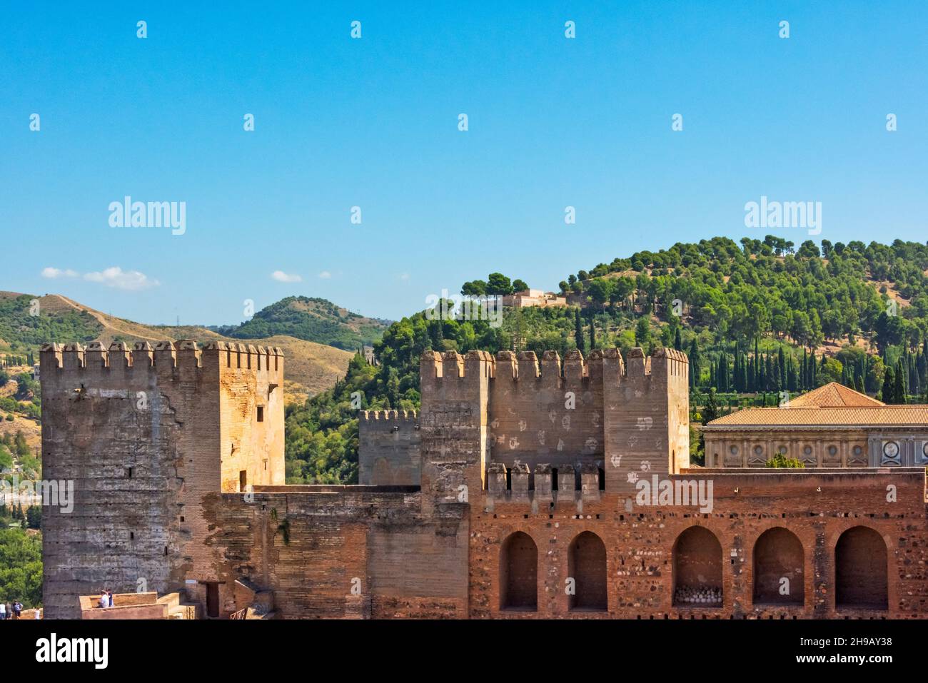 Le cittadelle dell'Alhambra, Granada, Provincia di Granada, Comunità autonoma dell'Andalusia, Spagna Foto Stock