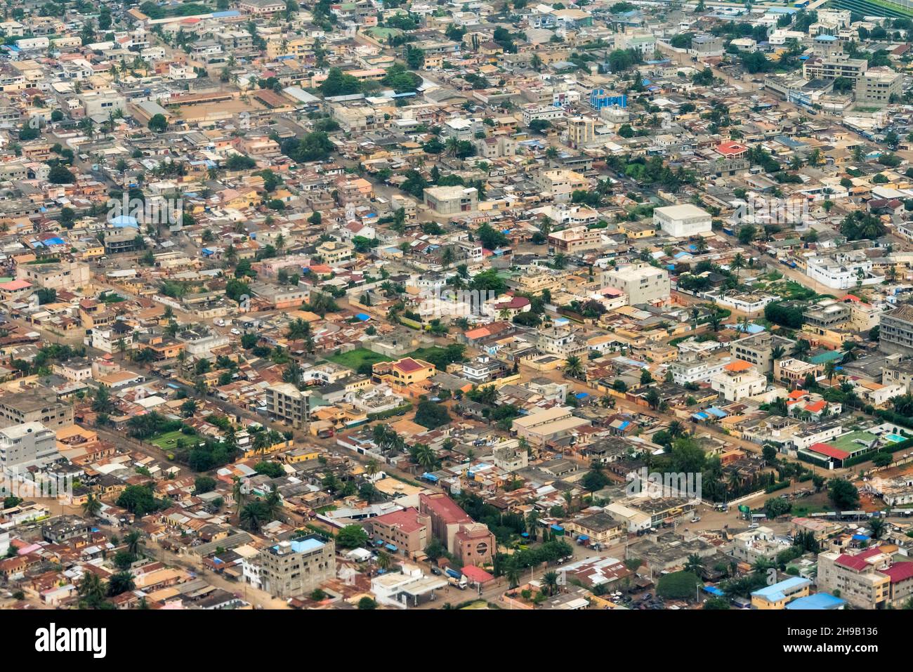 Veduta aerea di Lomé, Togo Foto Stock
