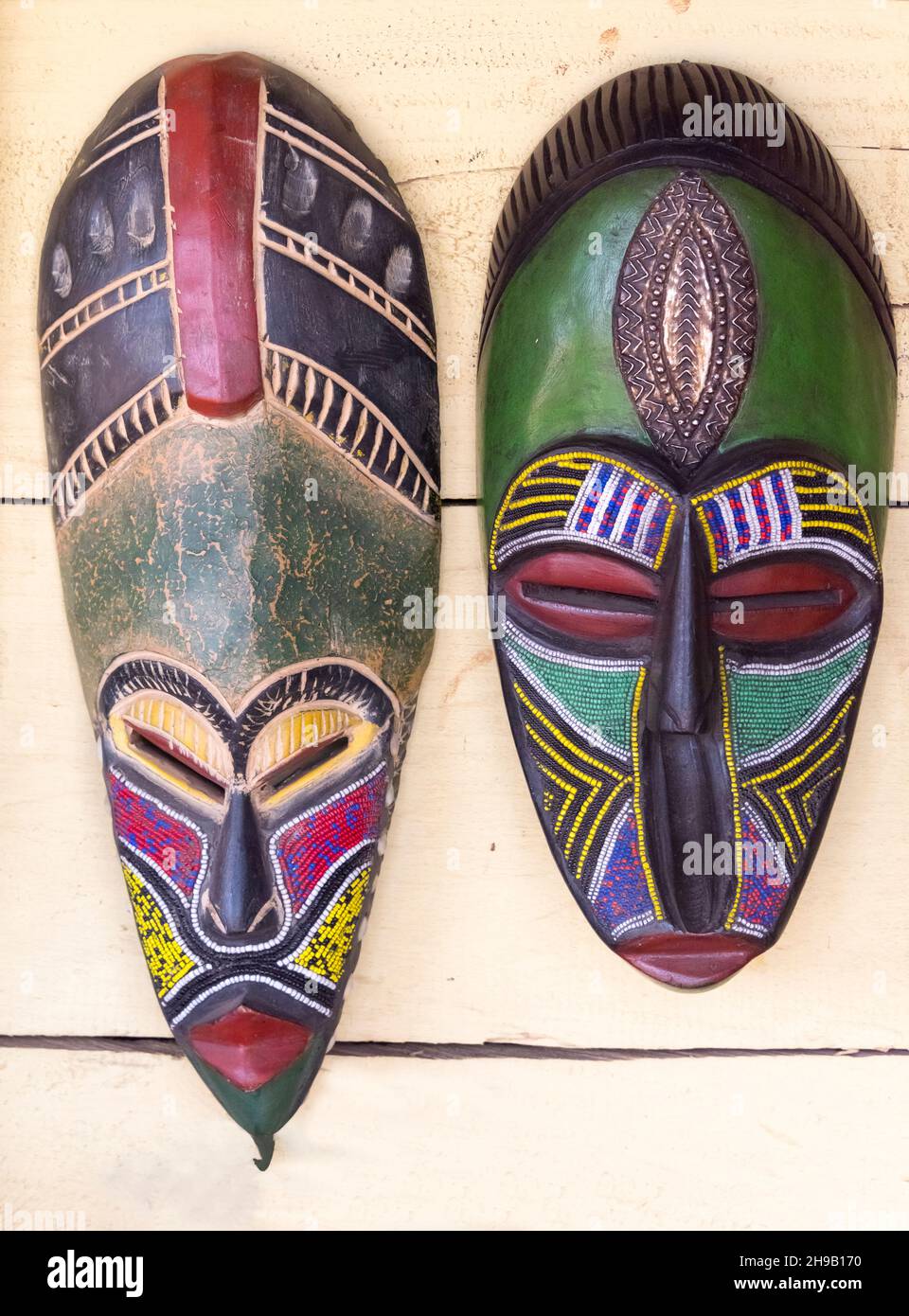 Maschera colorata, Kumasi, Regione Ashanti, Ghana Foto Stock