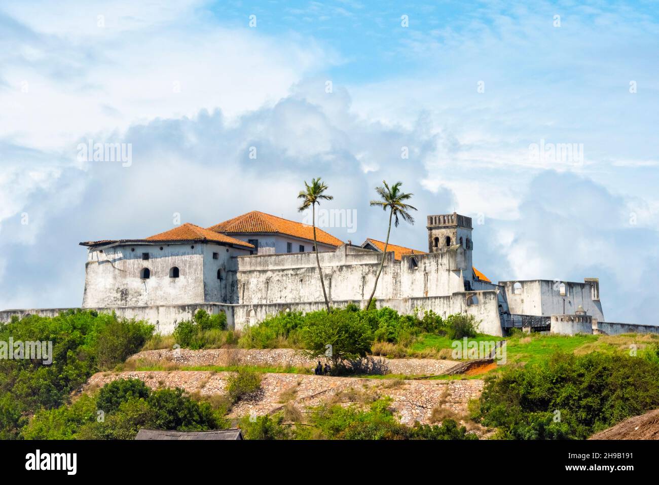 Fort Coenraadsburg (Fort Sao Tiago da Mina), una piccola cappella portoghese, Elmina, Regione Centrale, Ghana Foto Stock