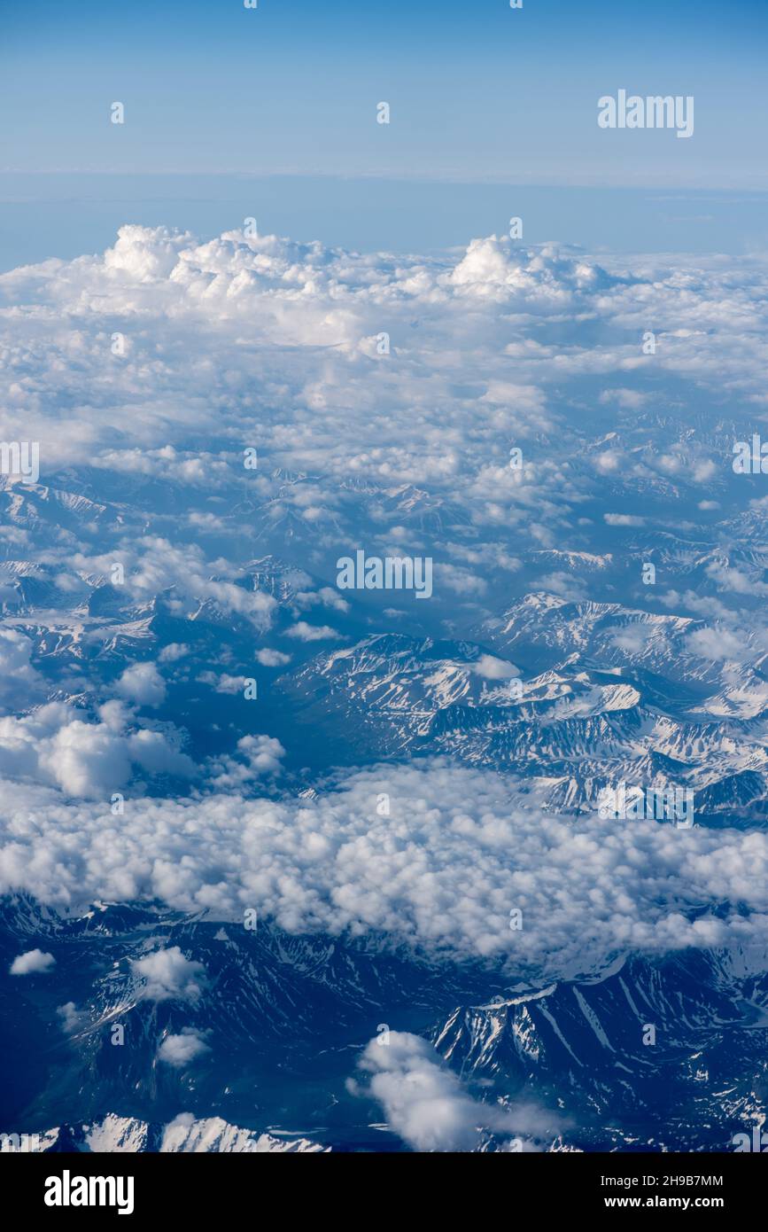 Vista di nubi dal piano Foto Stock
