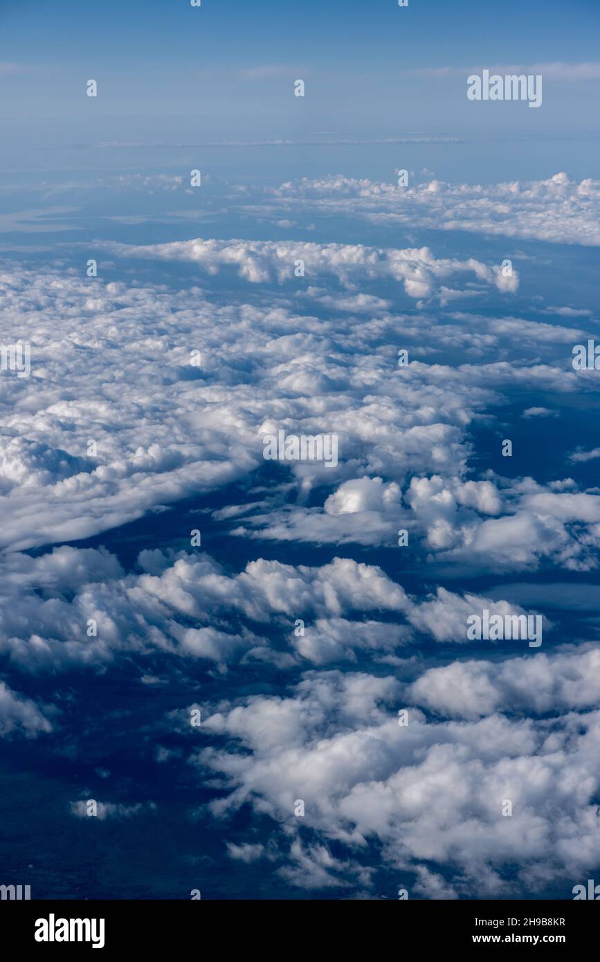 Vista di nubi dal piano Foto Stock