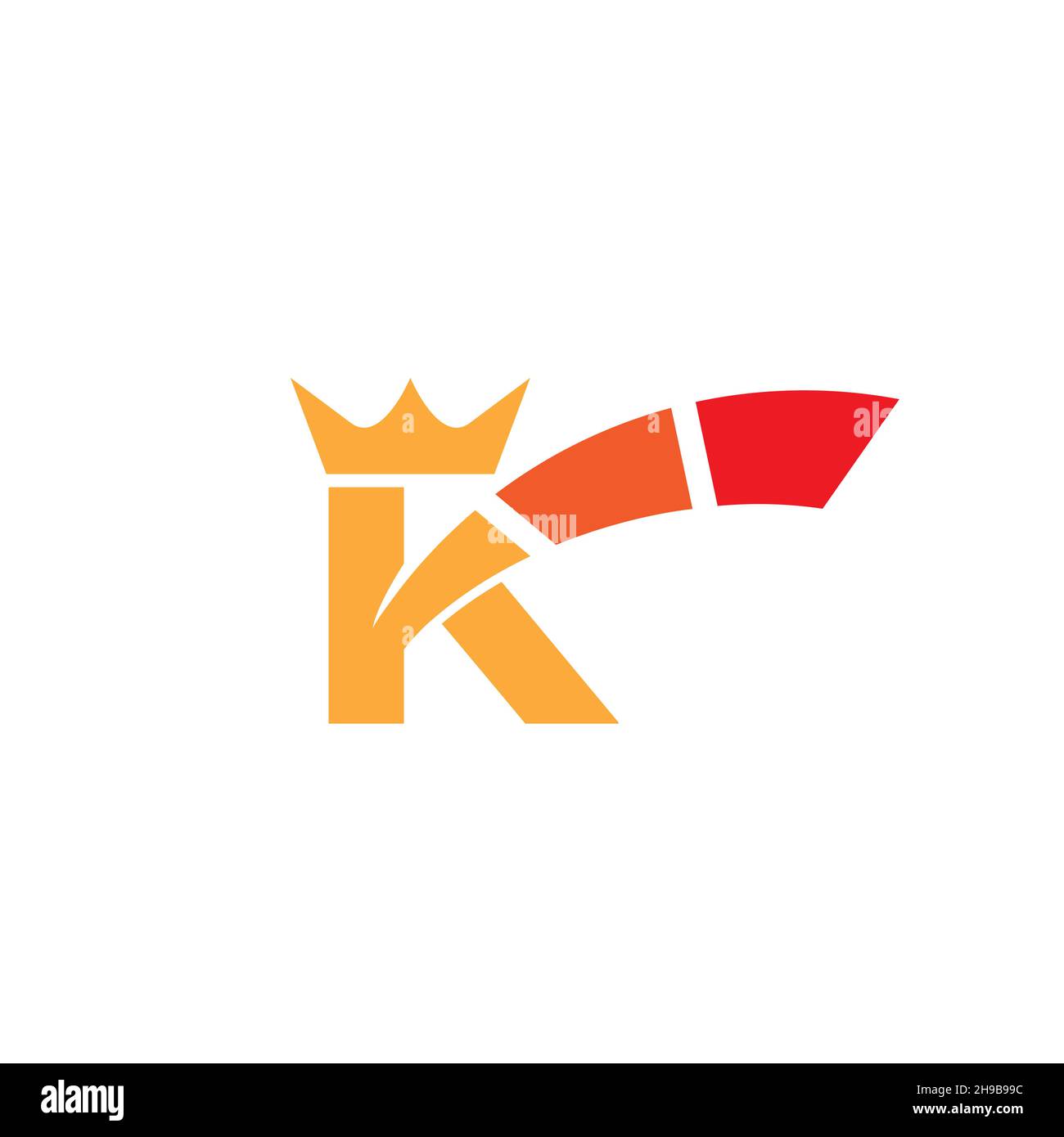 Lettera K king auto logo simbolo icona vettore grafica disegno idea creativa Illustrazione Vettoriale