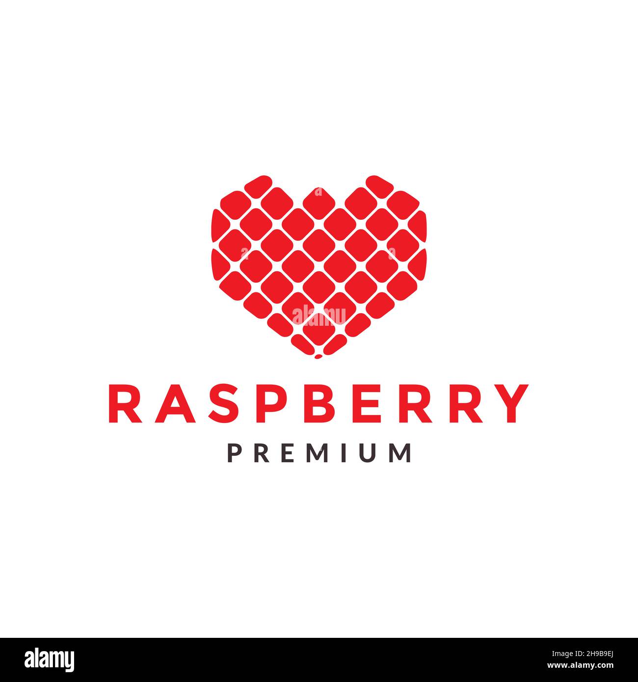 esag frutta lampone logo simbolo icona vettore grafico disegno illustrazione idea creativa Illustrazione Vettoriale