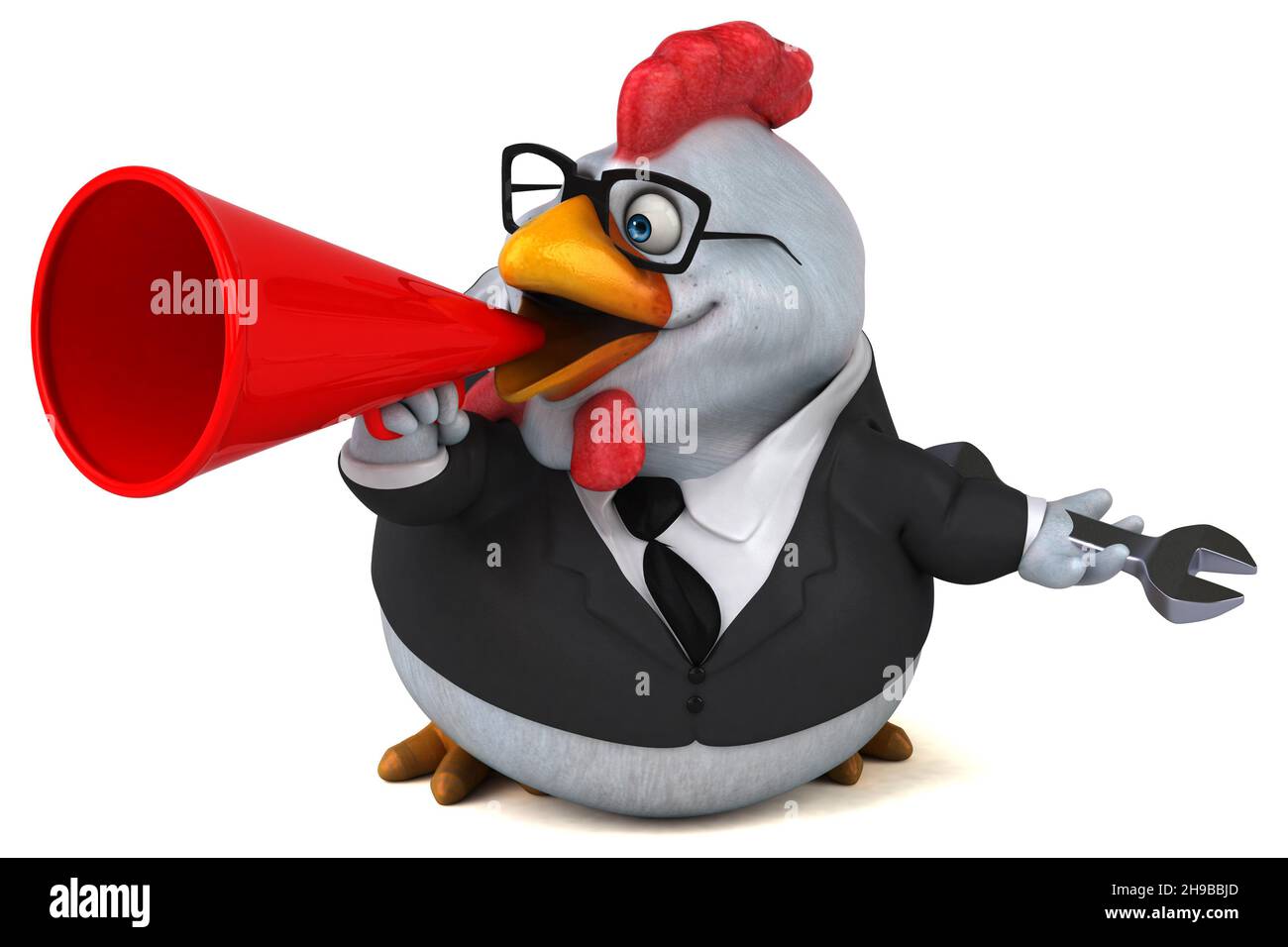 Pollo di divertimento - 3D illustrazione Foto Stock