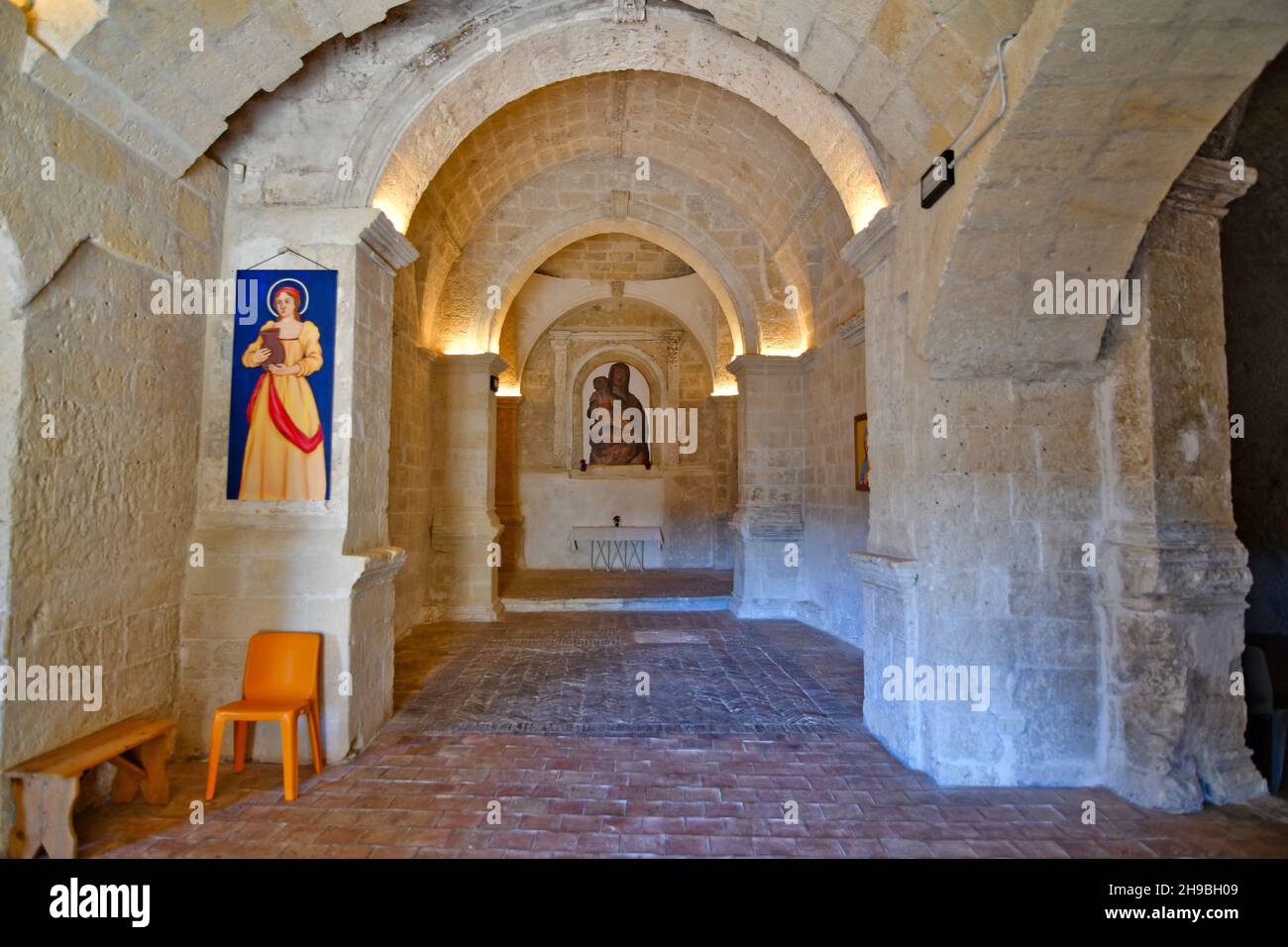 Antica chiesa nel centro storico di Matera in Basilicata Foto Stock