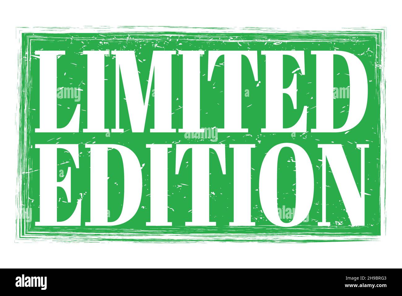 EDIZIONE LIMITATA, parole scritte sul segno verde grungy del timbro Foto Stock
