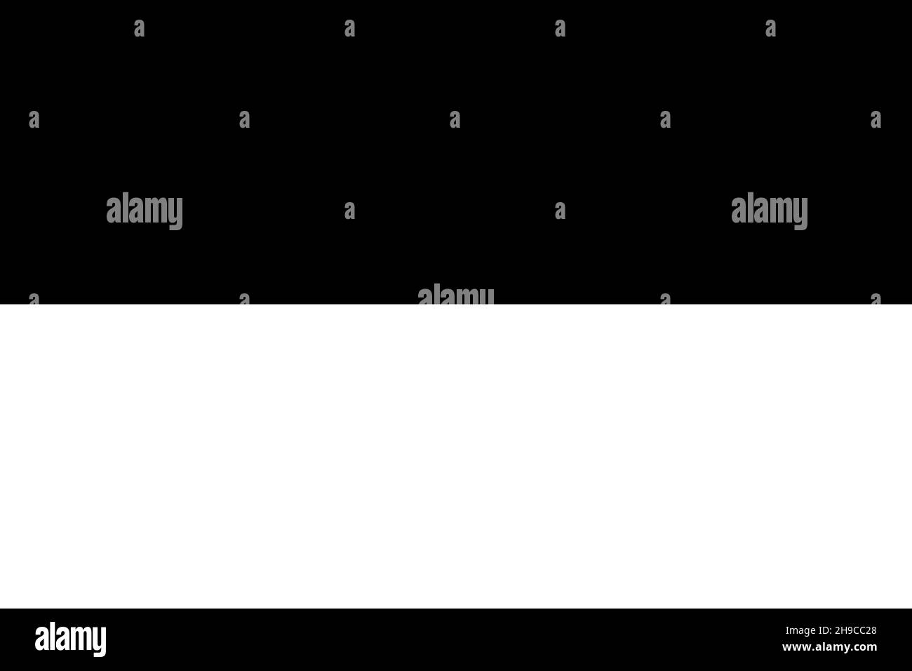 Vista dall'alto della bandiera Cantone di Friburgo, Svizzera. Patriota svizzero e concetto di viaggio. Nessun flagpole. Progettazione di piani, layout. Contrassegna sfondo Foto Stock