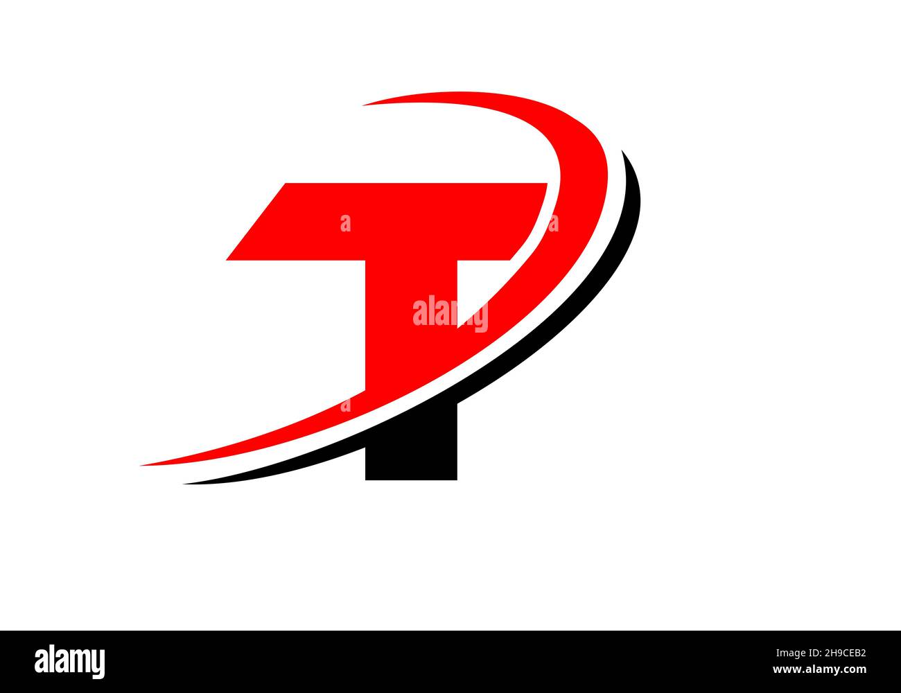 T Letter modello di logo aziendale. Design iniziale del logo T per immobili, finanza, marketing, gestione, costruzione, ecc Illustrazione Vettoriale