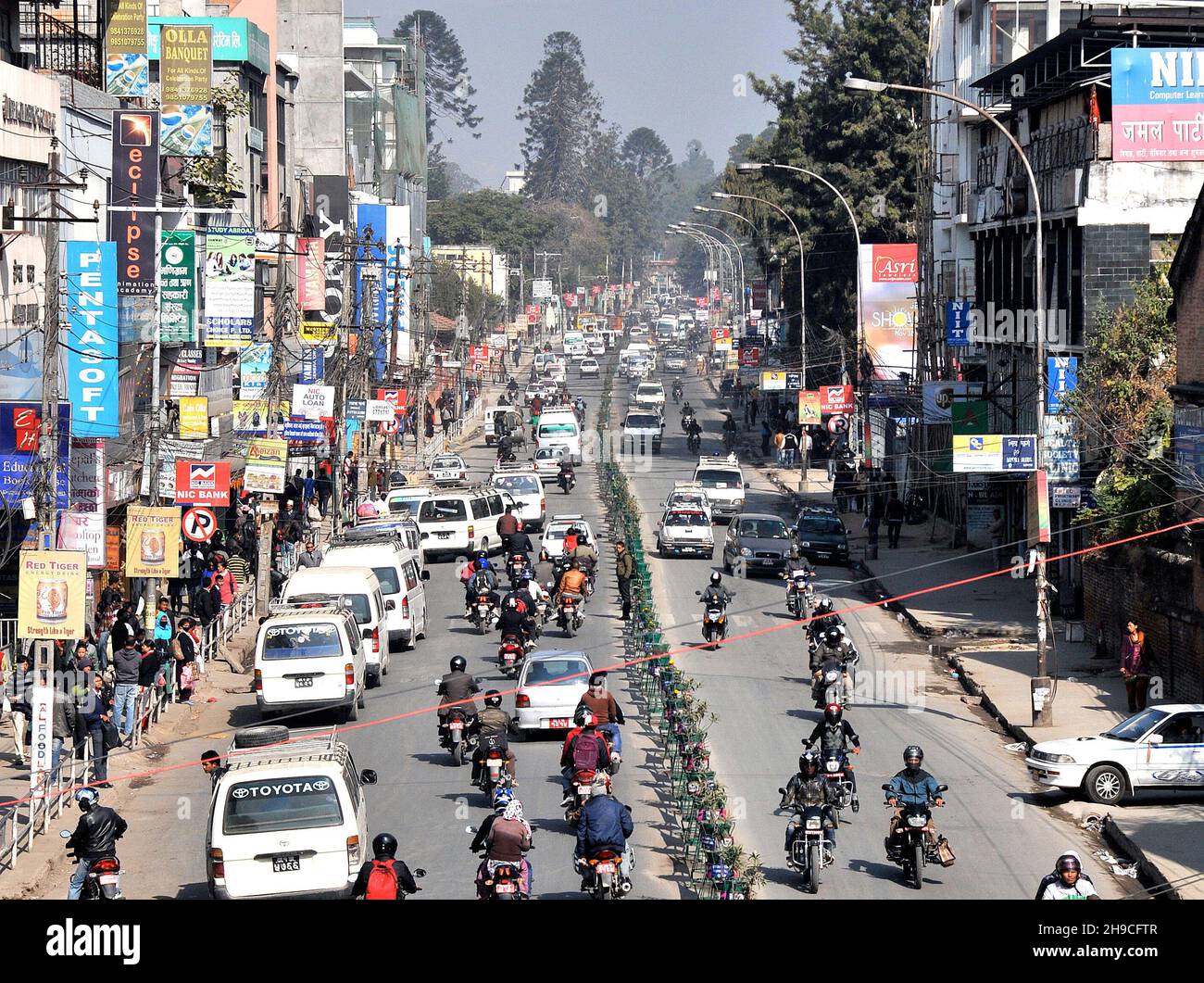 Scena di strada, Kathmandu, Nepal Foto Stock