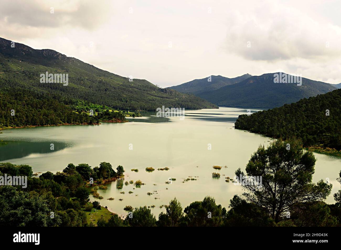 El embalse del Tranco esta situado en el Parque natural de las Sierras de Cazorla, Segura y Las Villas. Foto Stock